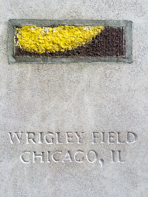 We discovered stones and fragments in the base of the Tribune Tower! I only took photos of those from the local ballparks (correctly oriented with Wrigley's north of Comiskey's), but other structures such as the Berlin Wall, the Taj Mahal, and even the Pyramids were represented. Awesome oasis on Michigan Avenue!