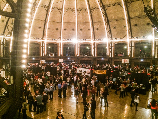 So many cider vendors in such a cool setting!
