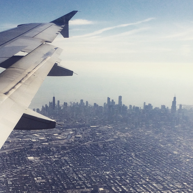 I always pick a window seat, but is most rewarding flying into Chicago. Here we are looking east while making the turn towards O'Hare.