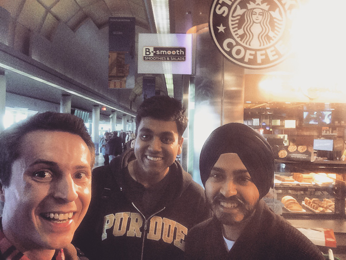 O'Hare are we? I met Pushpinder and Dhawal in the airport and we relived one of 18 moments from our 2014 Starbucks adventure!