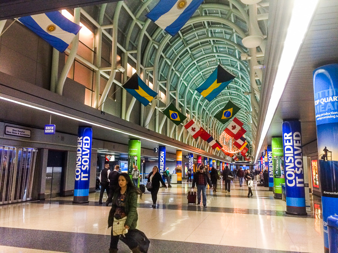 I enjoy walking down this section near the K gates of O'Hare's terminal 3. And O'Hare's is a weird word. Two apostrophes? Really?!