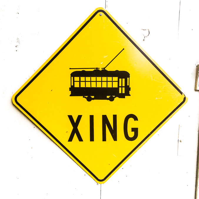 A sign at the trolley barn for the Fort Collins streetcar.