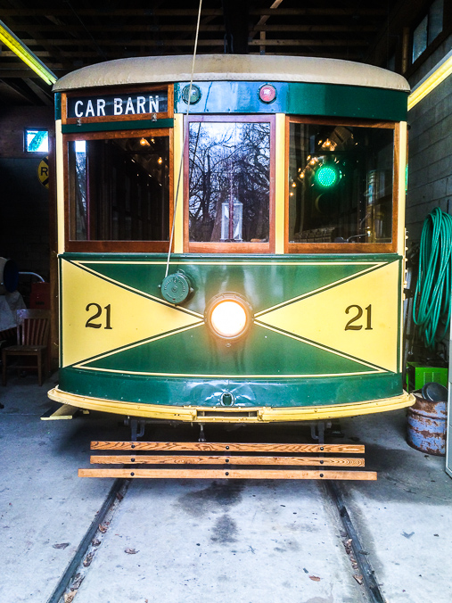 Car 21 of the Fort Collins streetcar.