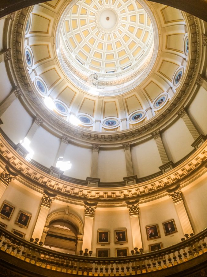 We exercised our rights as citizens willing to walk through a metal detector to experience the rotunda of the Colorado capitol dome.