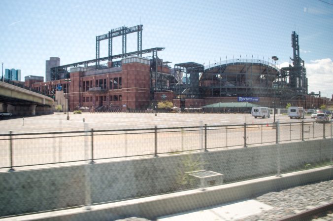We passed behind Coors Field as we arrived to Union Station. The Rockies would play (and beat!) the Dodgers on that ground later that day.