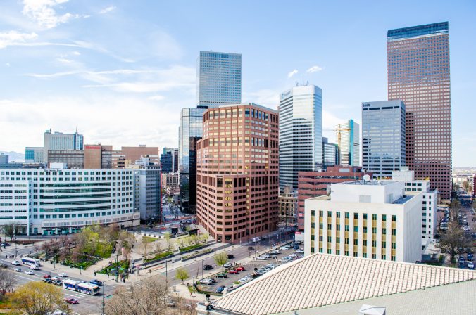 And continuing the northward pan, this was the view of downtown Denver from the capitol dome.