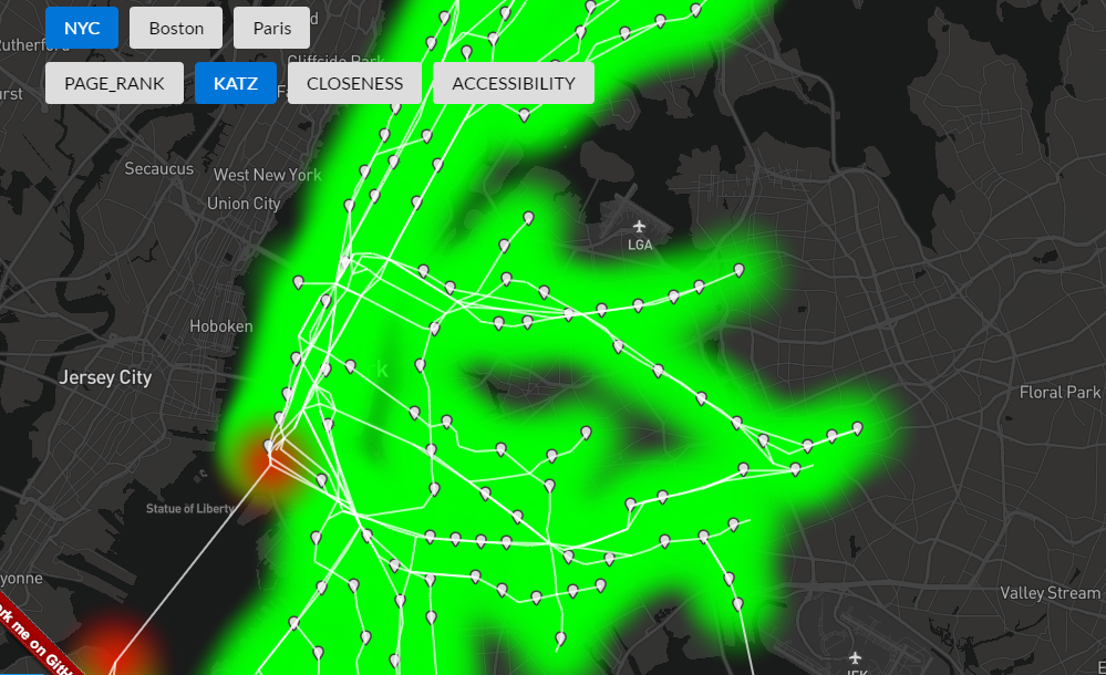 Katz says the subway network is equally unimpressive. Except for South Ferry. What a champ.